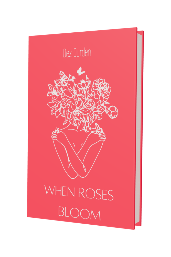 When Roses Bloom book cover mockup by Dez Durden